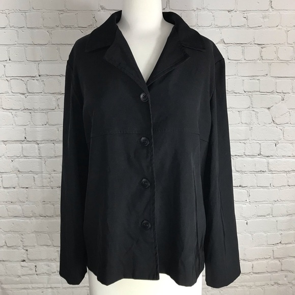 Petites by Inclination Jackets & Blazers - Petites by Inclinations Women’s Black Button Down Blazer - Size Medium Petite